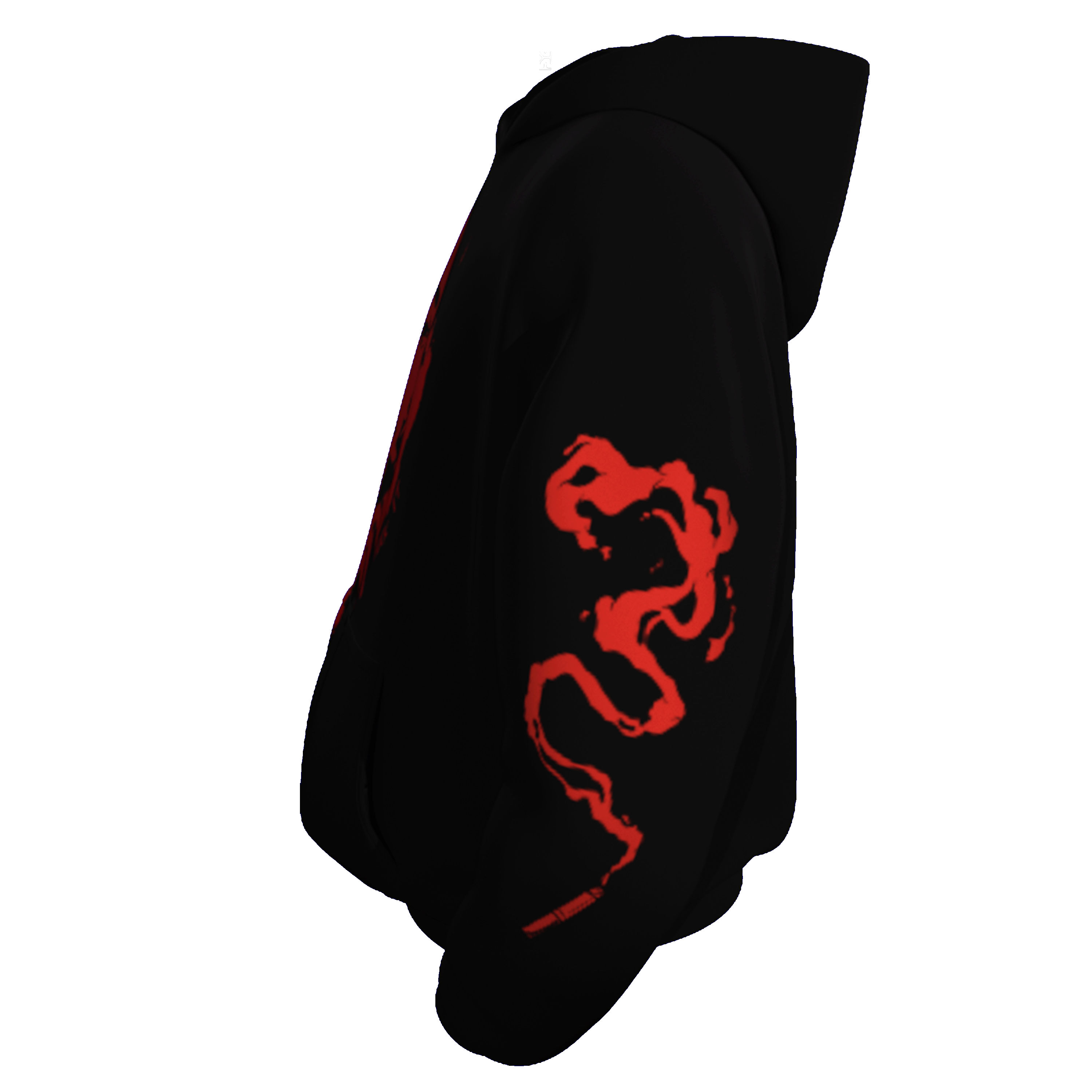 RED SMOKE™ // Femme Noir Hoodie - OVERSIZE HOODIE - Image 2