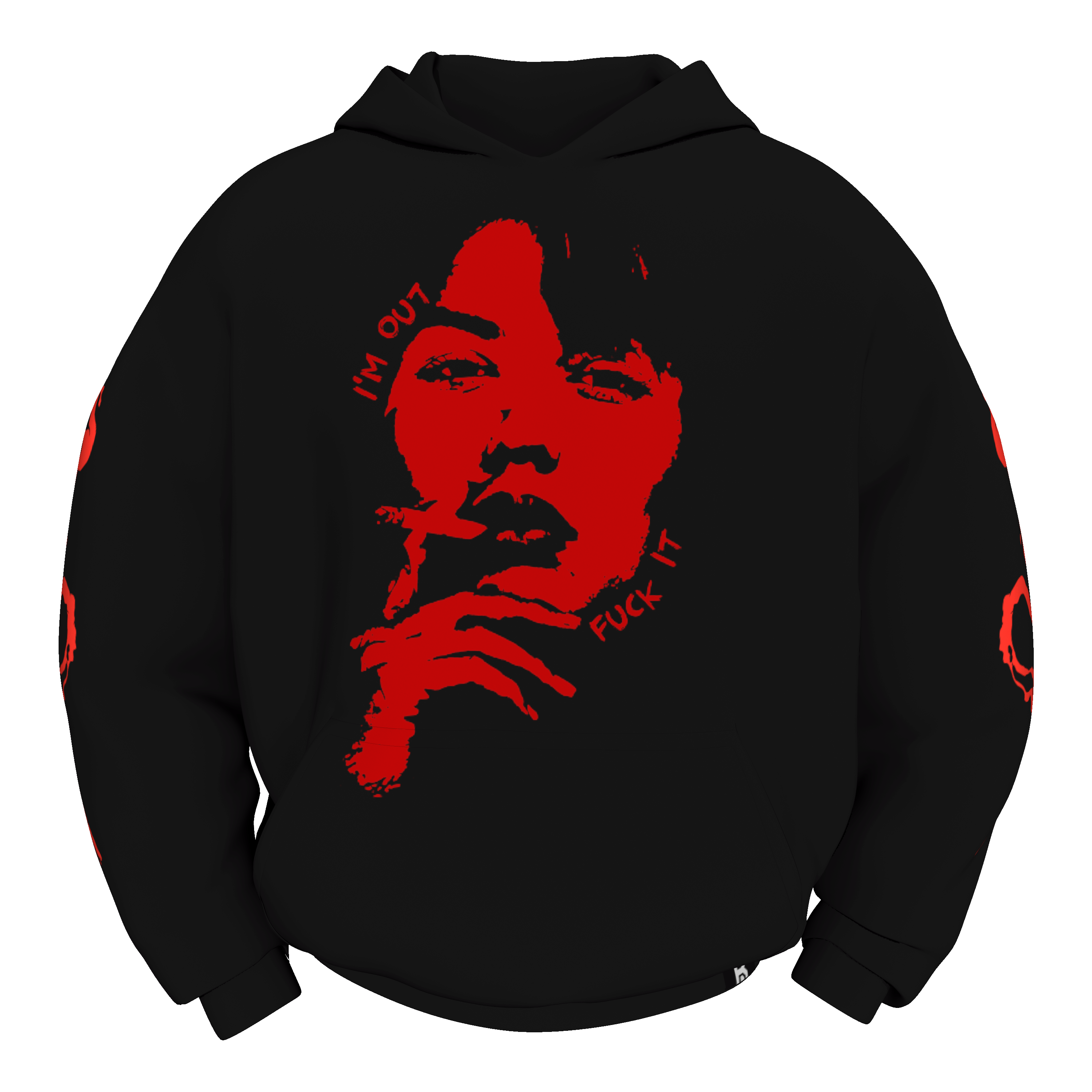RED SMOKE™ // Femme Noir Hoodie - OVERSIZE HOODIE