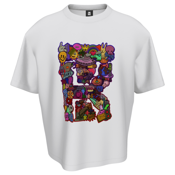 TK MARK™ // Sketch Fill - OVERSIZE Tee [White]