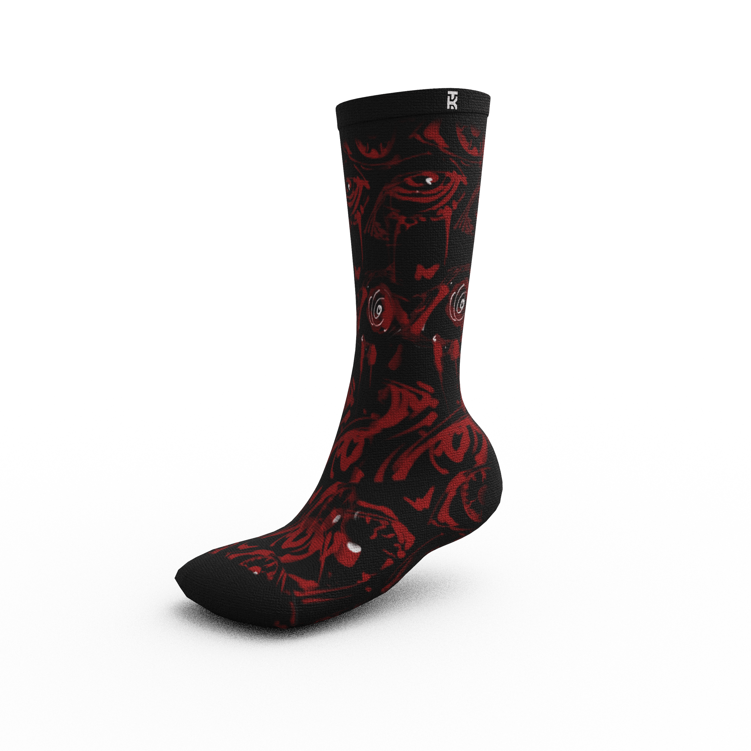 All Eyes on me Socks (Black & Red)