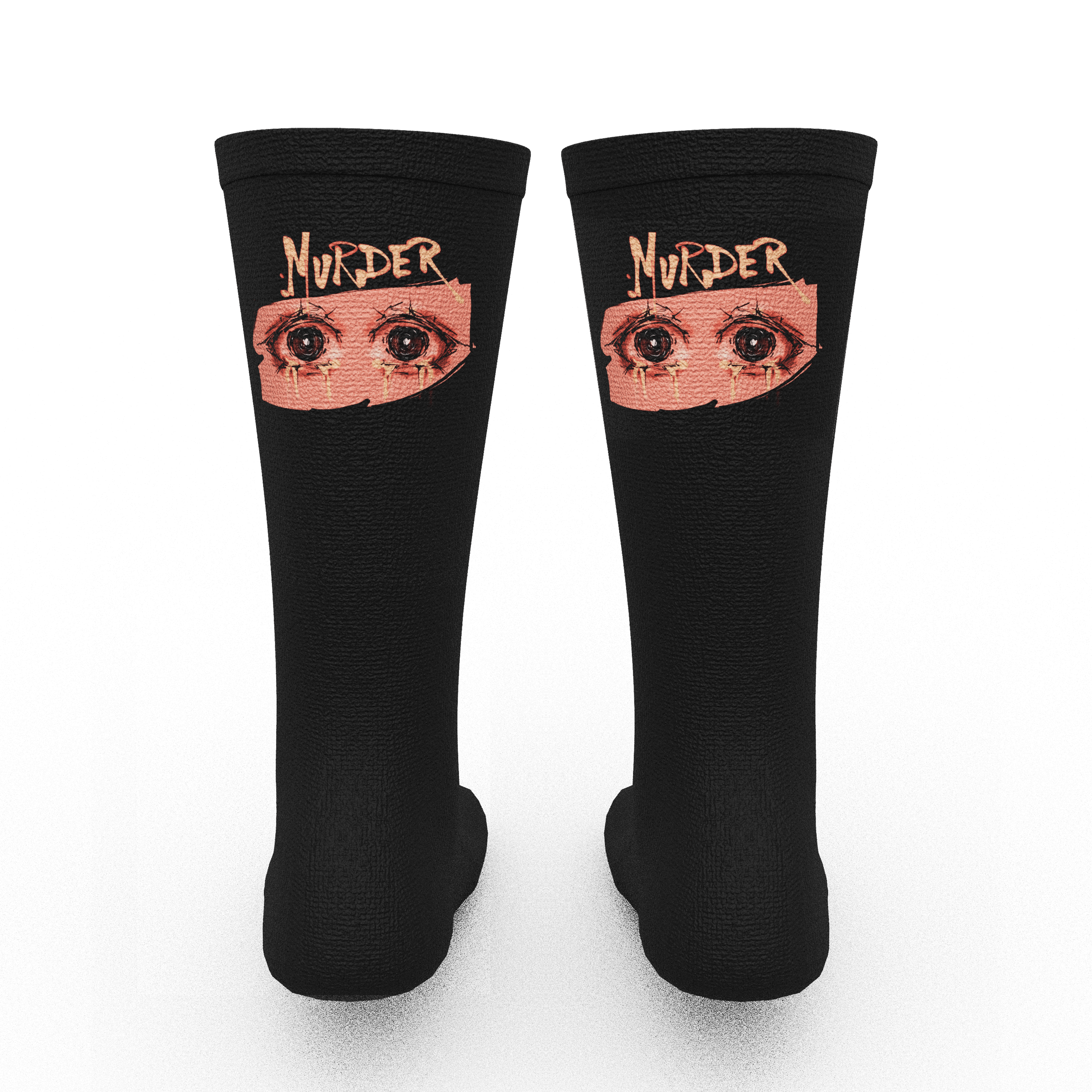 Murder Eyes Socks (Black)